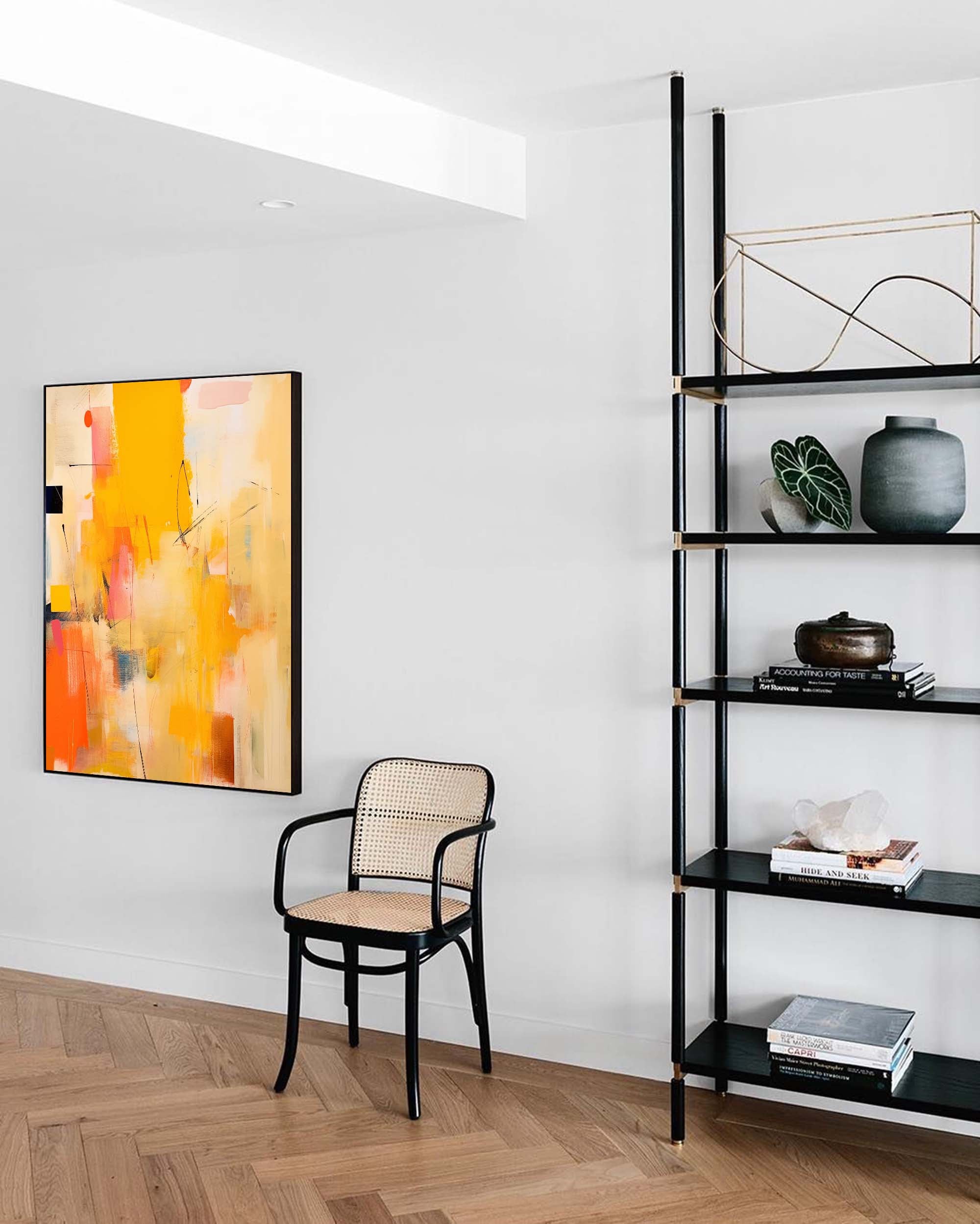 Sunrise Abstraction in Yellow and Pink