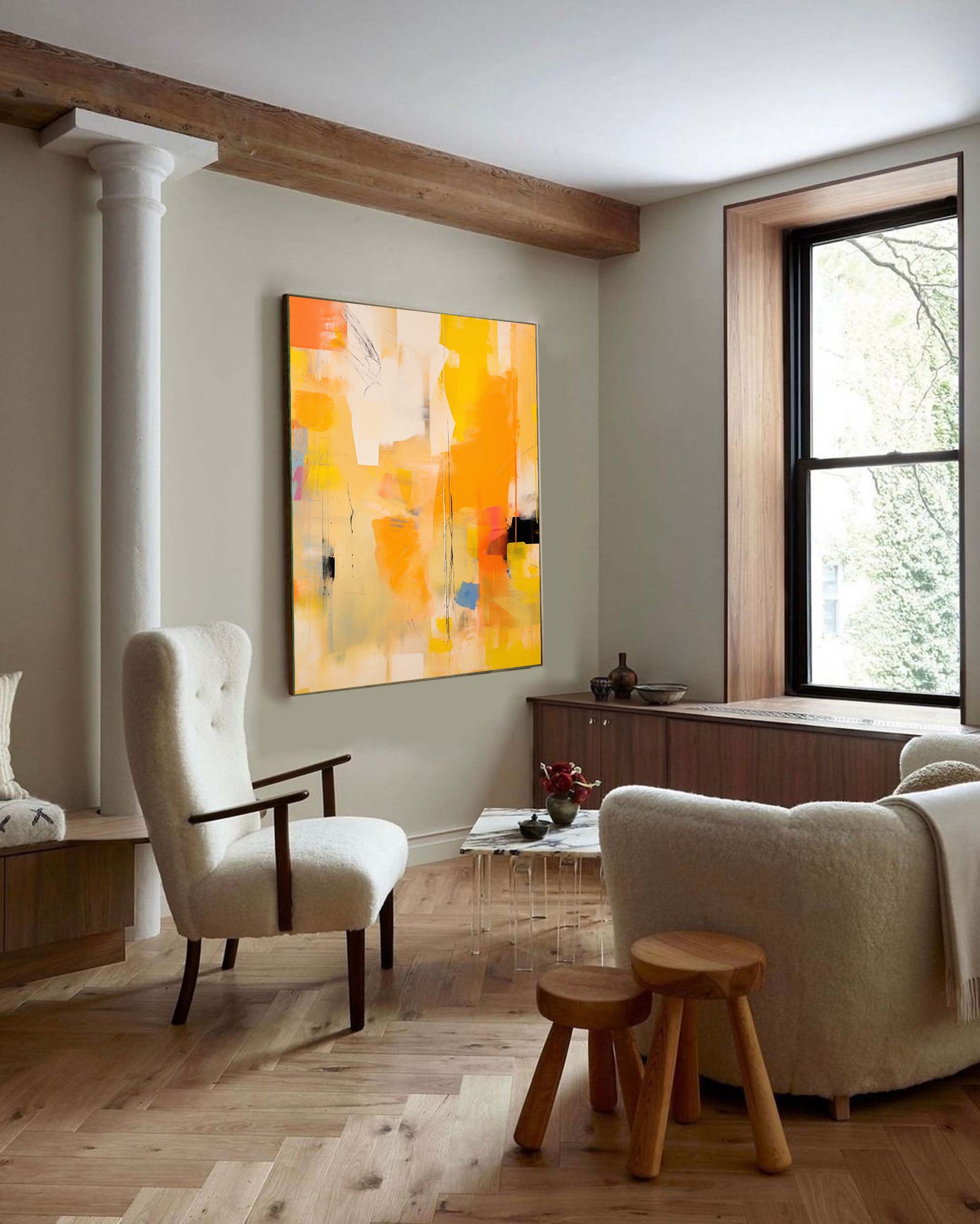 Golden Glow in Abstract Harmony