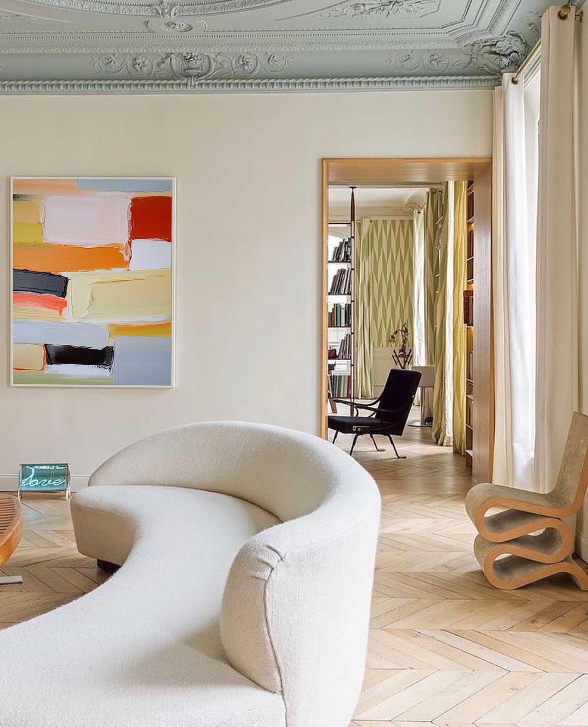 Bold Abstract Block Color Art