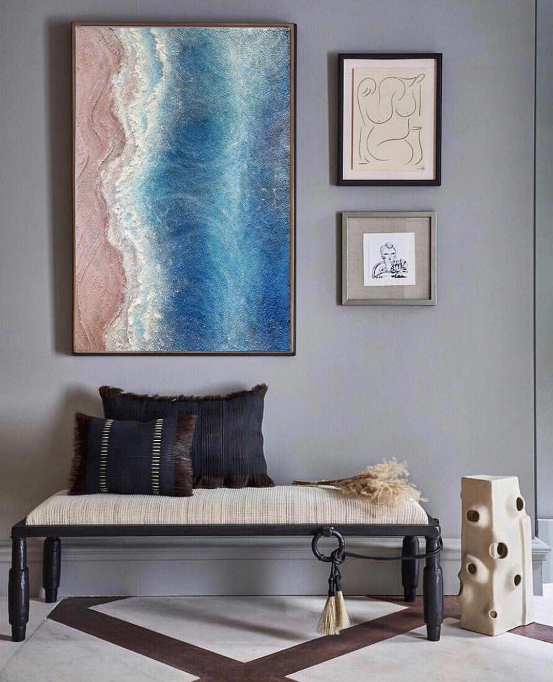 Textured Aerial Coastal Abstract Art