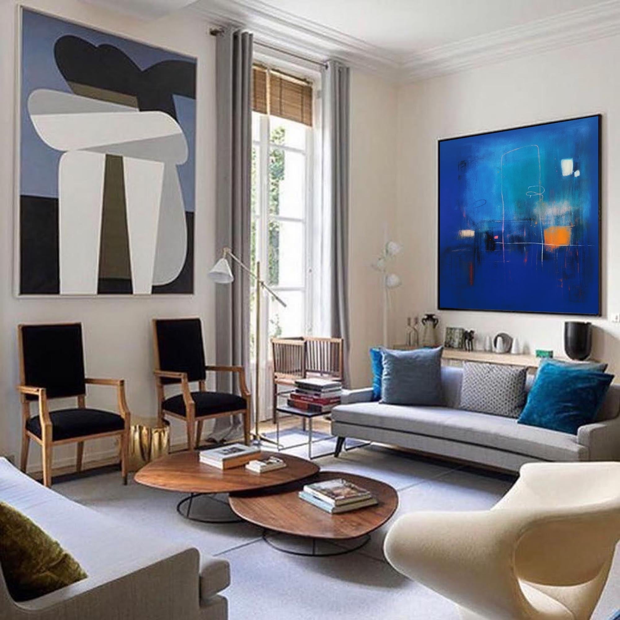 Midnight Blue Abstract Dream Art