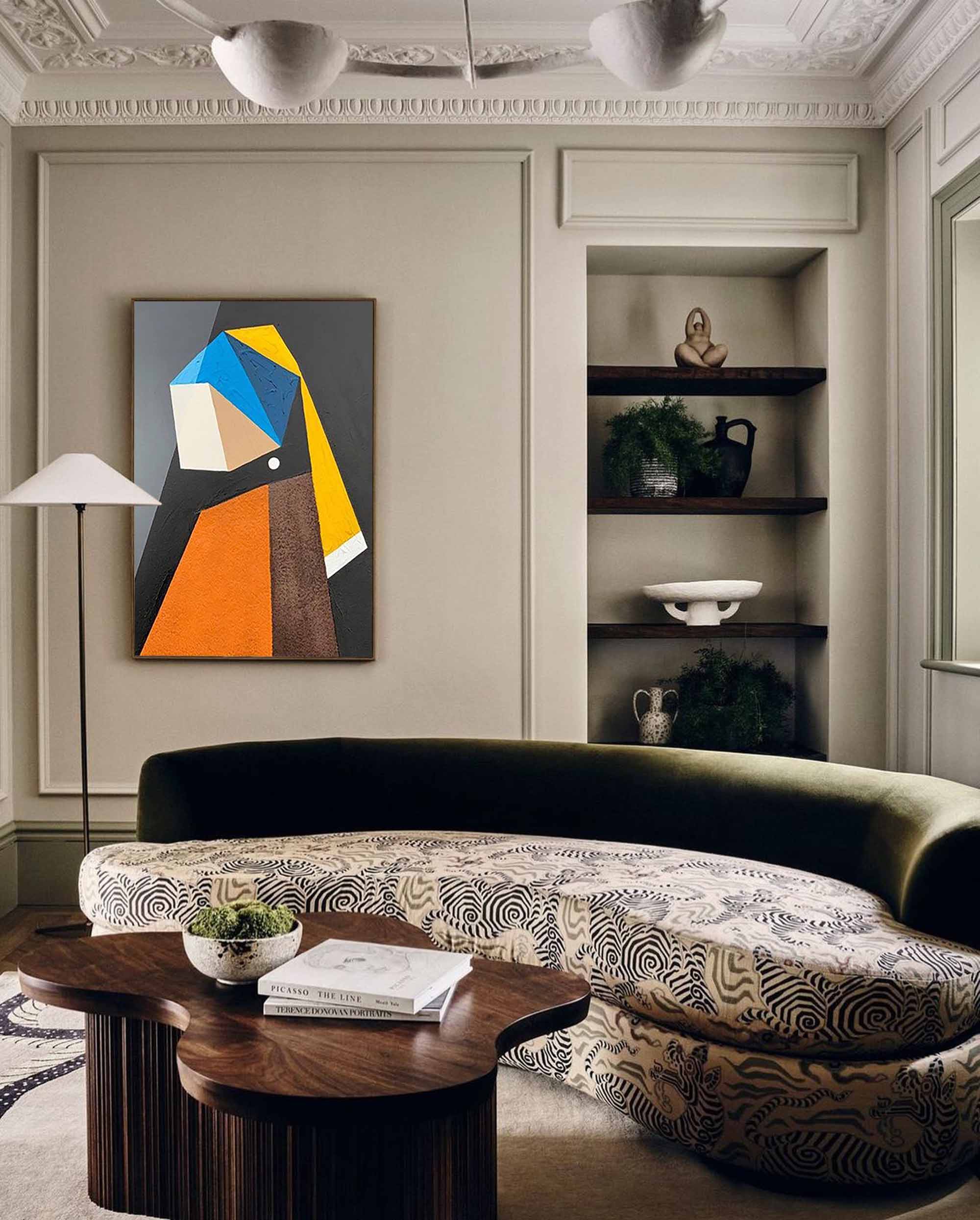 Geometric Minimalist Portrait Abstract Art