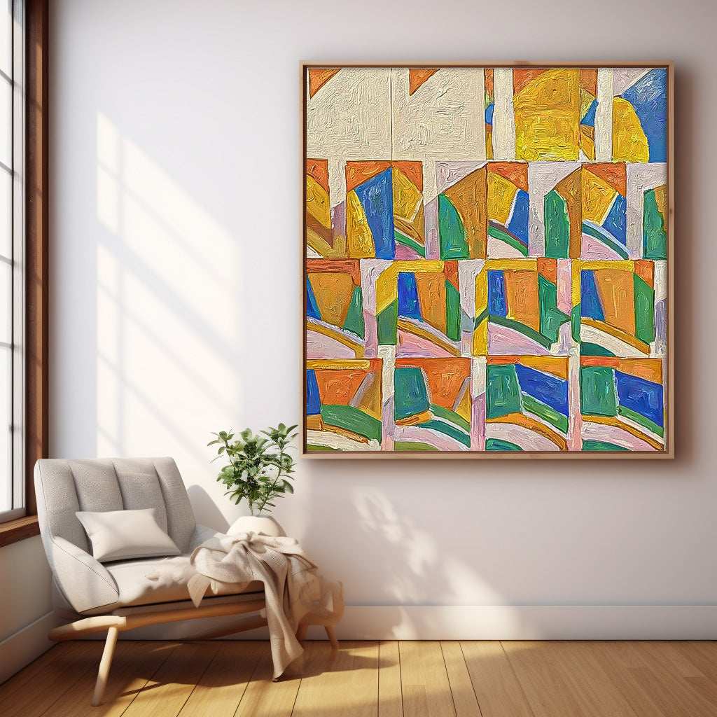 Geometric Abstract Pattern Canvas Art