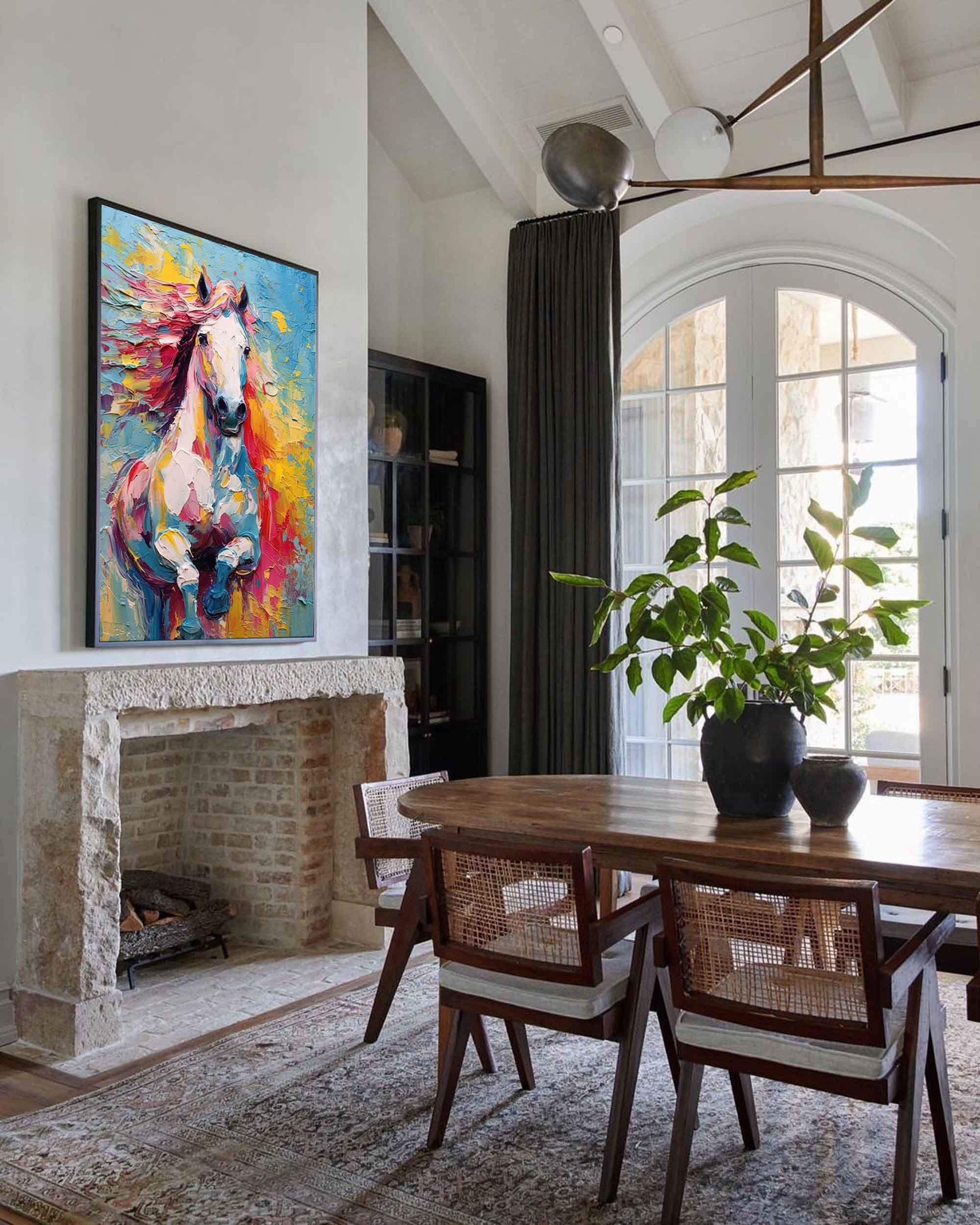 Wild Spirit – Energetic Horse Oil Painting on Canvas