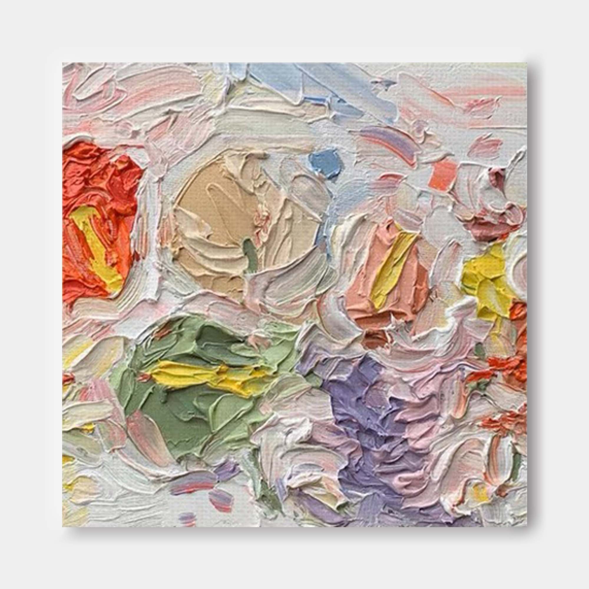 Vibrant Floral Abstract Oil Art