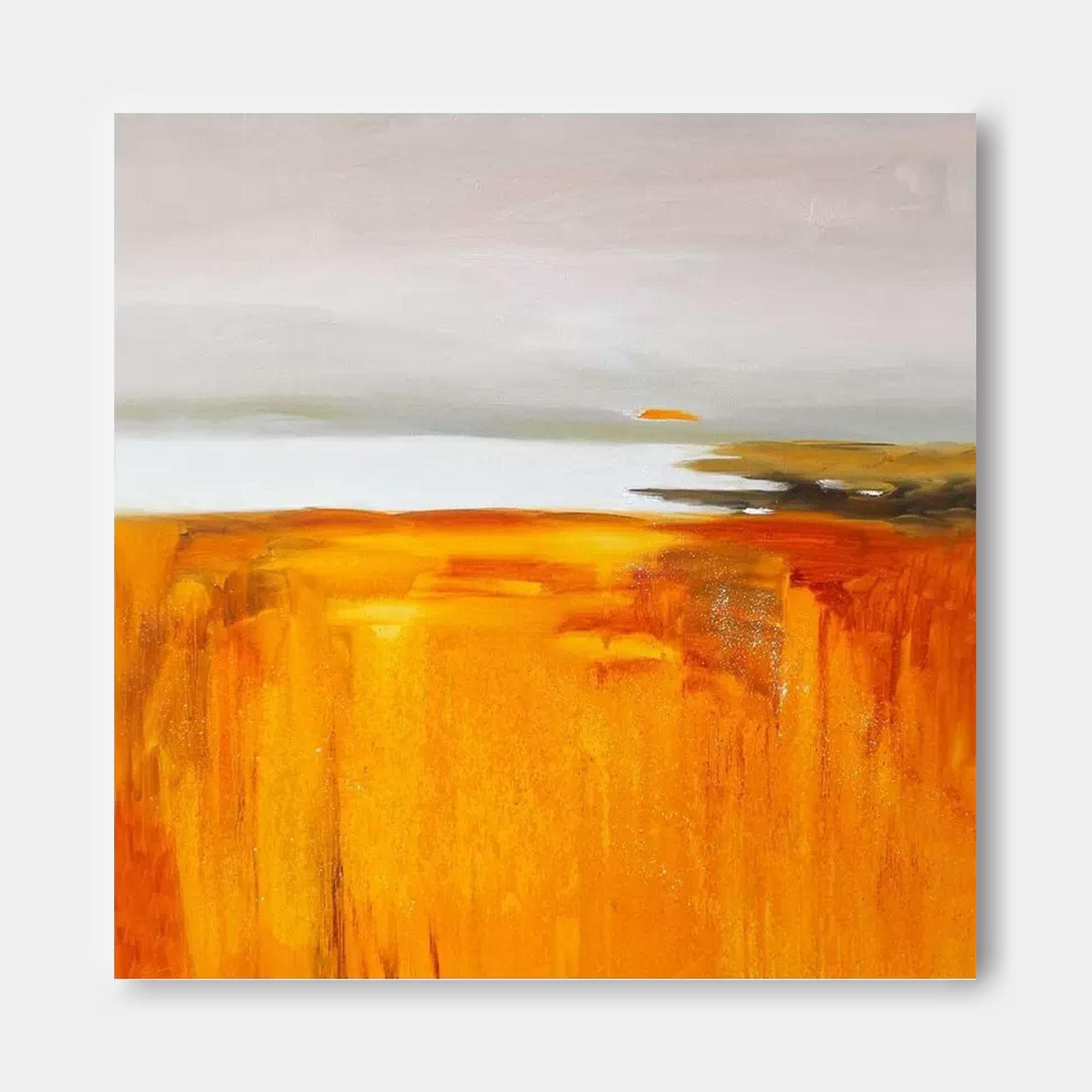 Golden Horizon Abstract Landscape