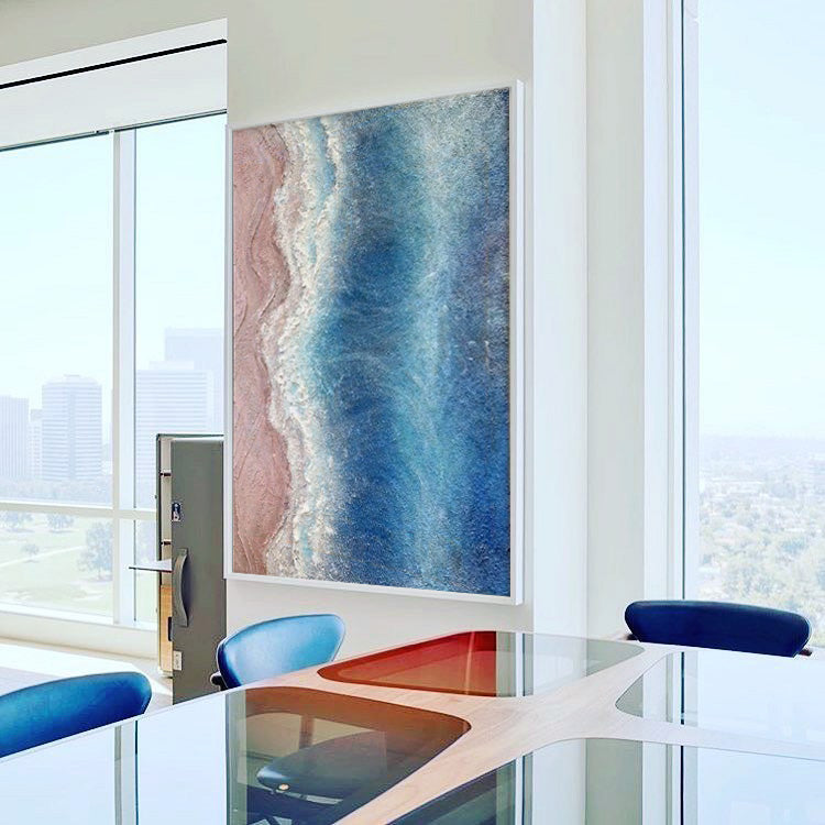 Textured Aerial Coastal Abstract Art