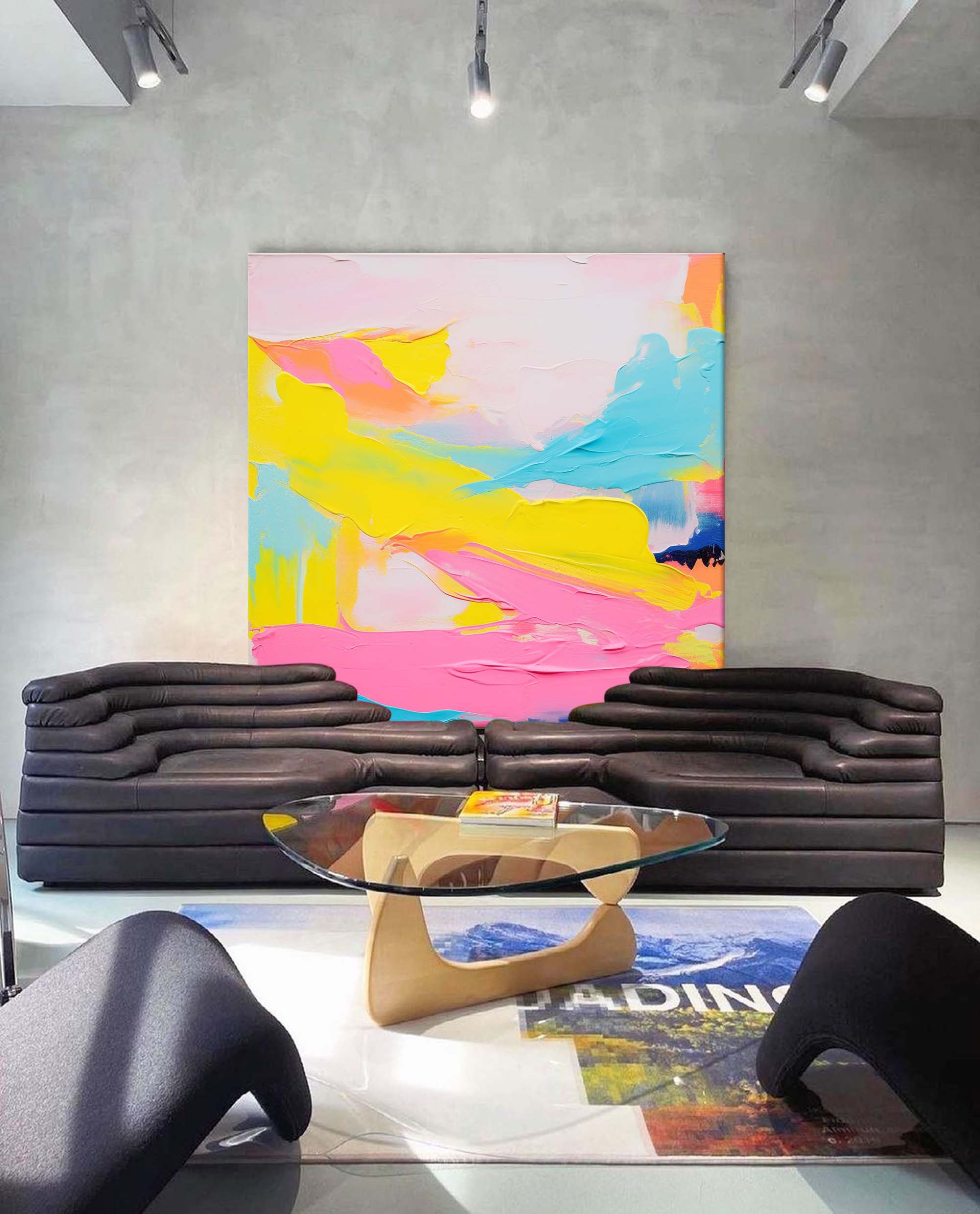 Sunset Glow Abstract Canvas