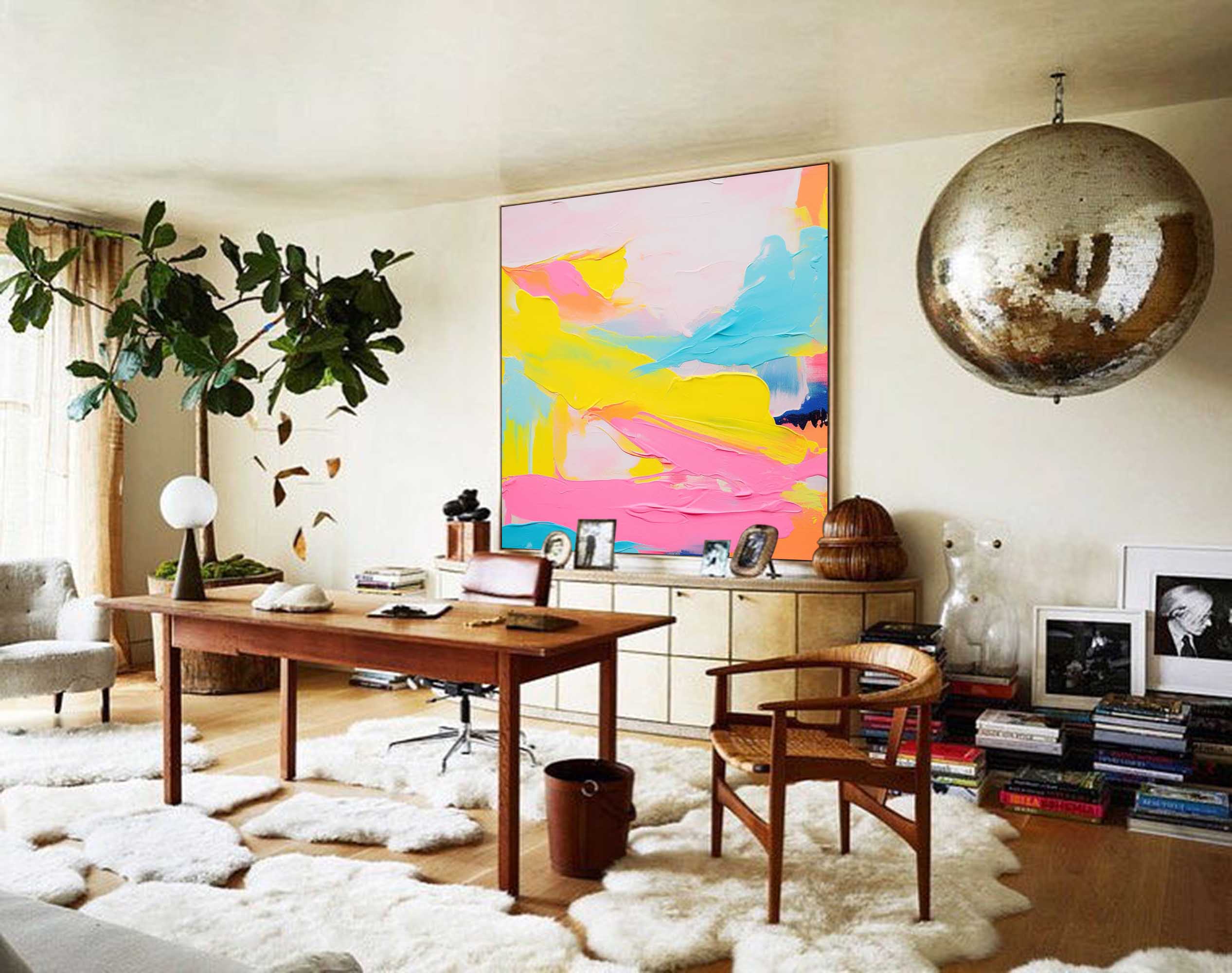 Sunset Glow Abstract Canvas