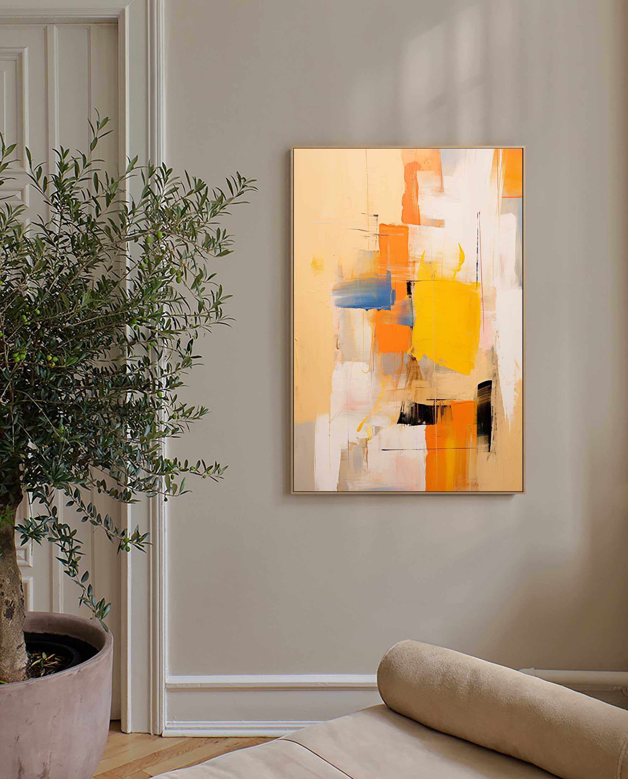 Golden Breeze in Abstract Layers