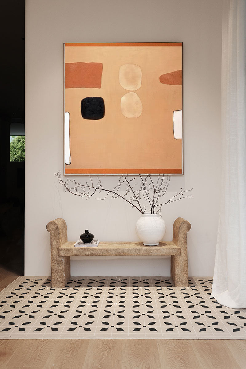 Geometric Minimalist Abstract Oil Painting