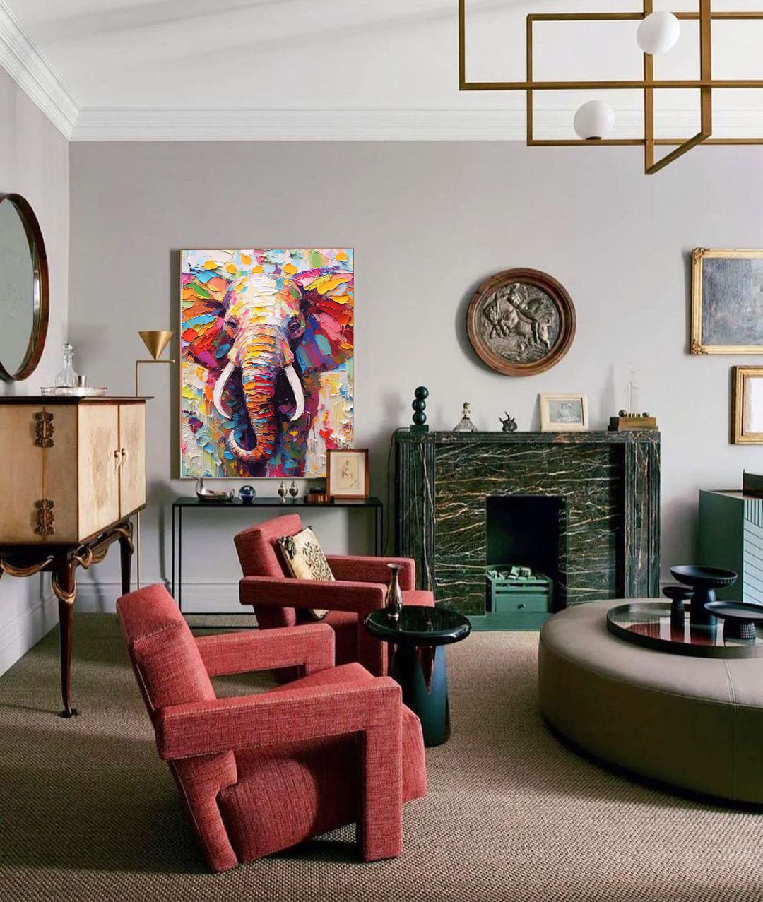 Colorful Majestic Elephant Art