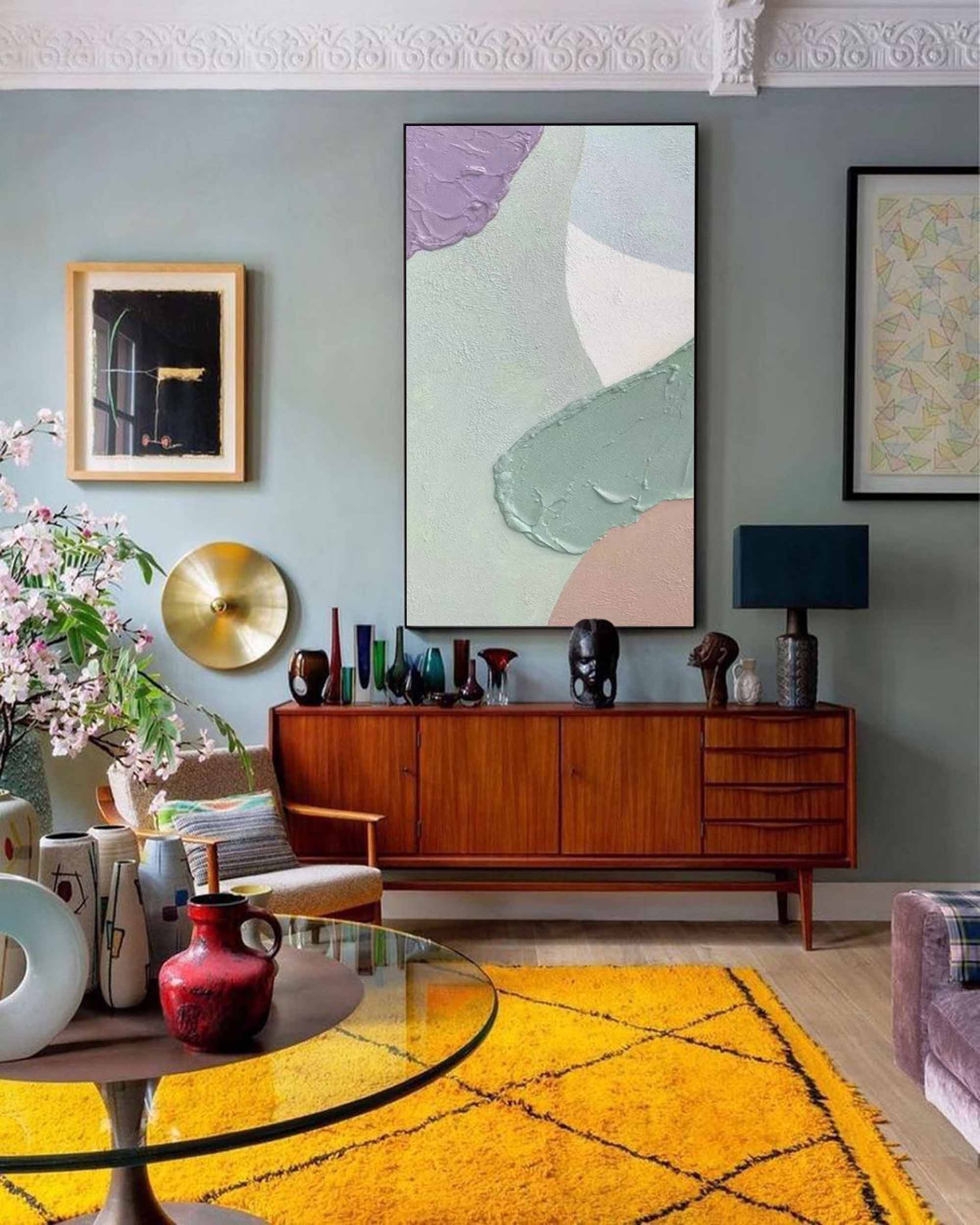 Muted Abstract Pastel Textured Art