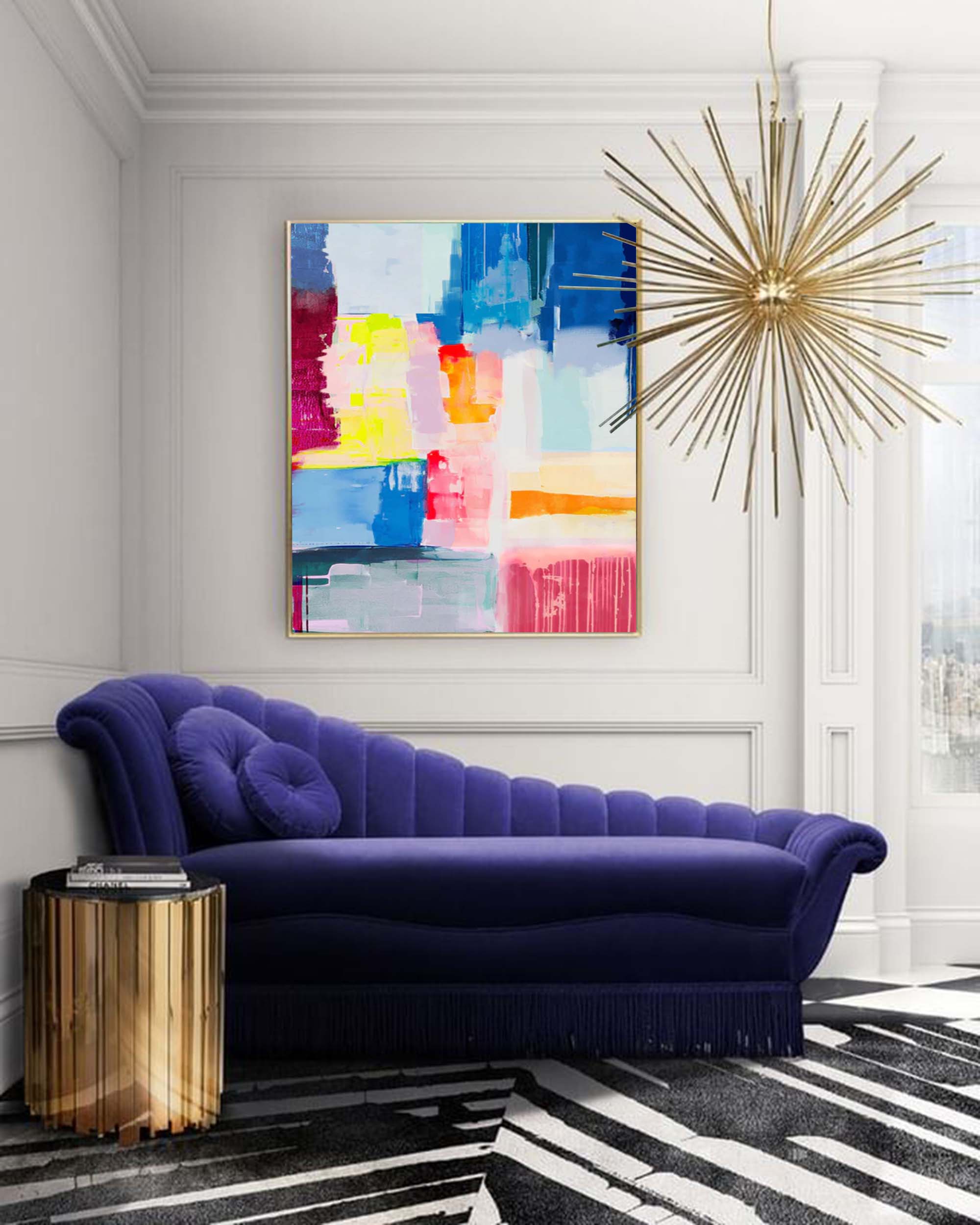 Colorful Abstract Expressionist Canvas Art
