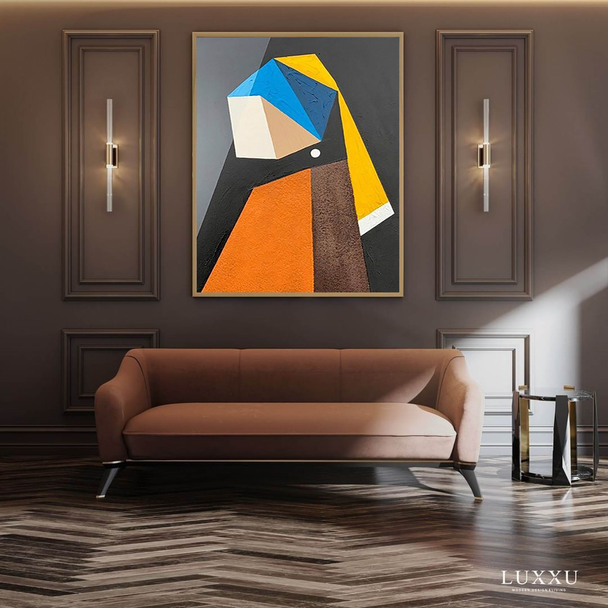 Geometric Minimalist Portrait Abstract Art