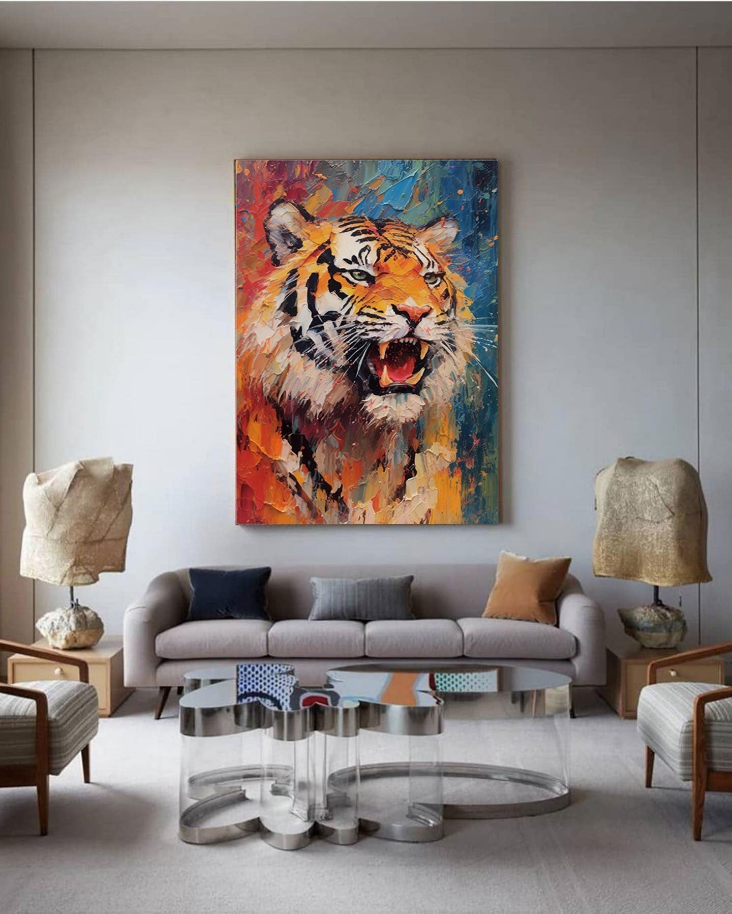 Fiery Tiger in Dynamic Colors