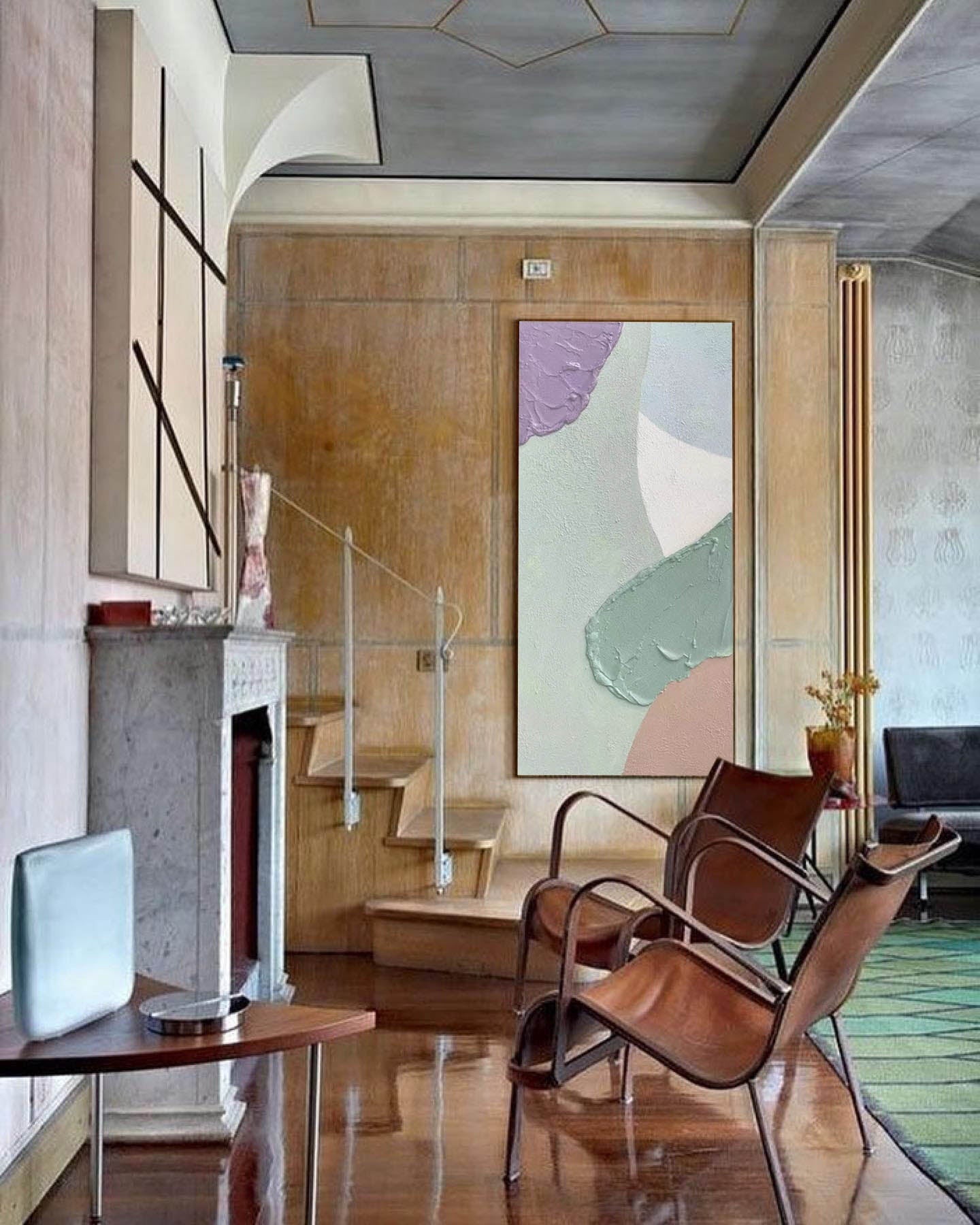 Muted Abstract Pastel Textured Art