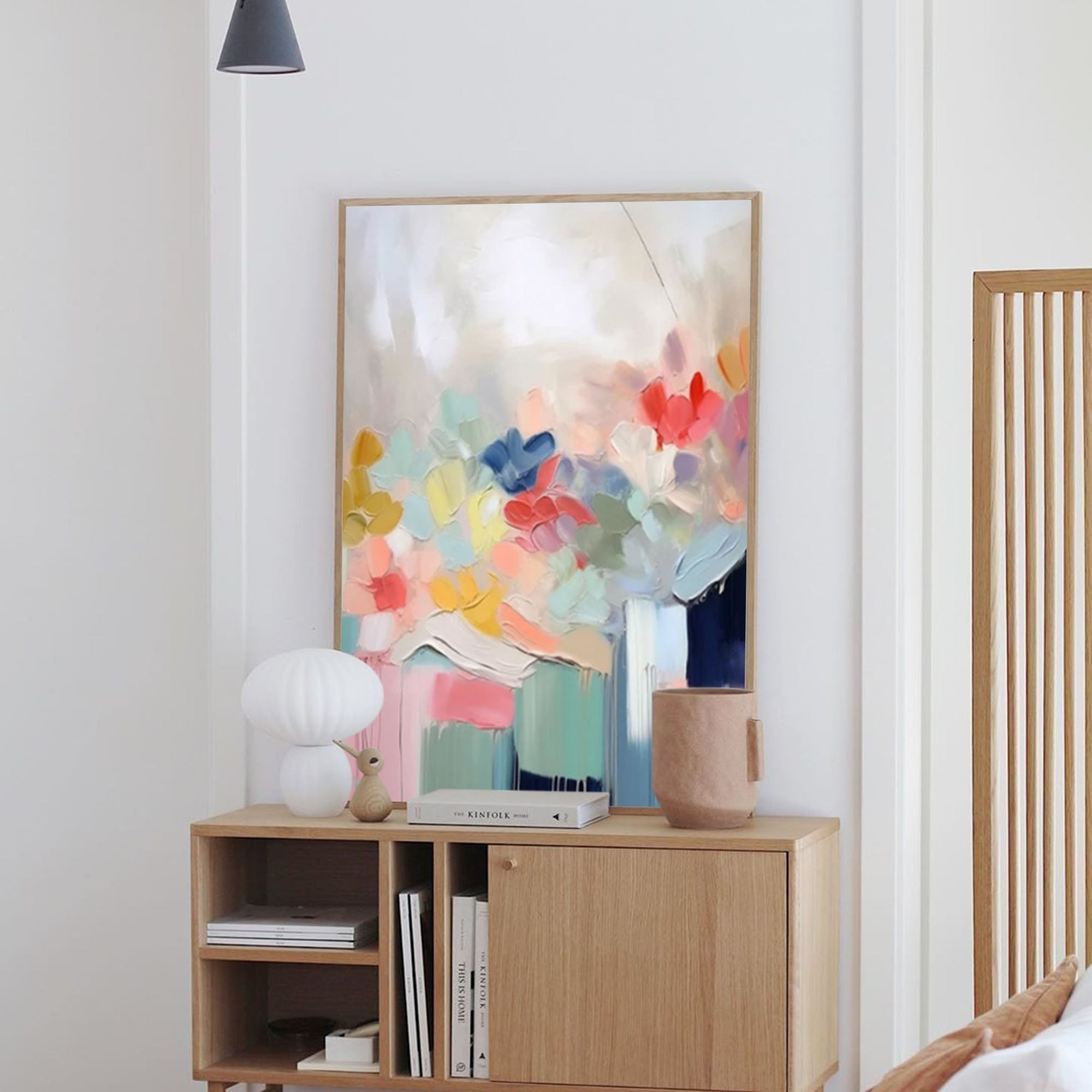 Soft Bloom Pastel Abstract Canvas Art